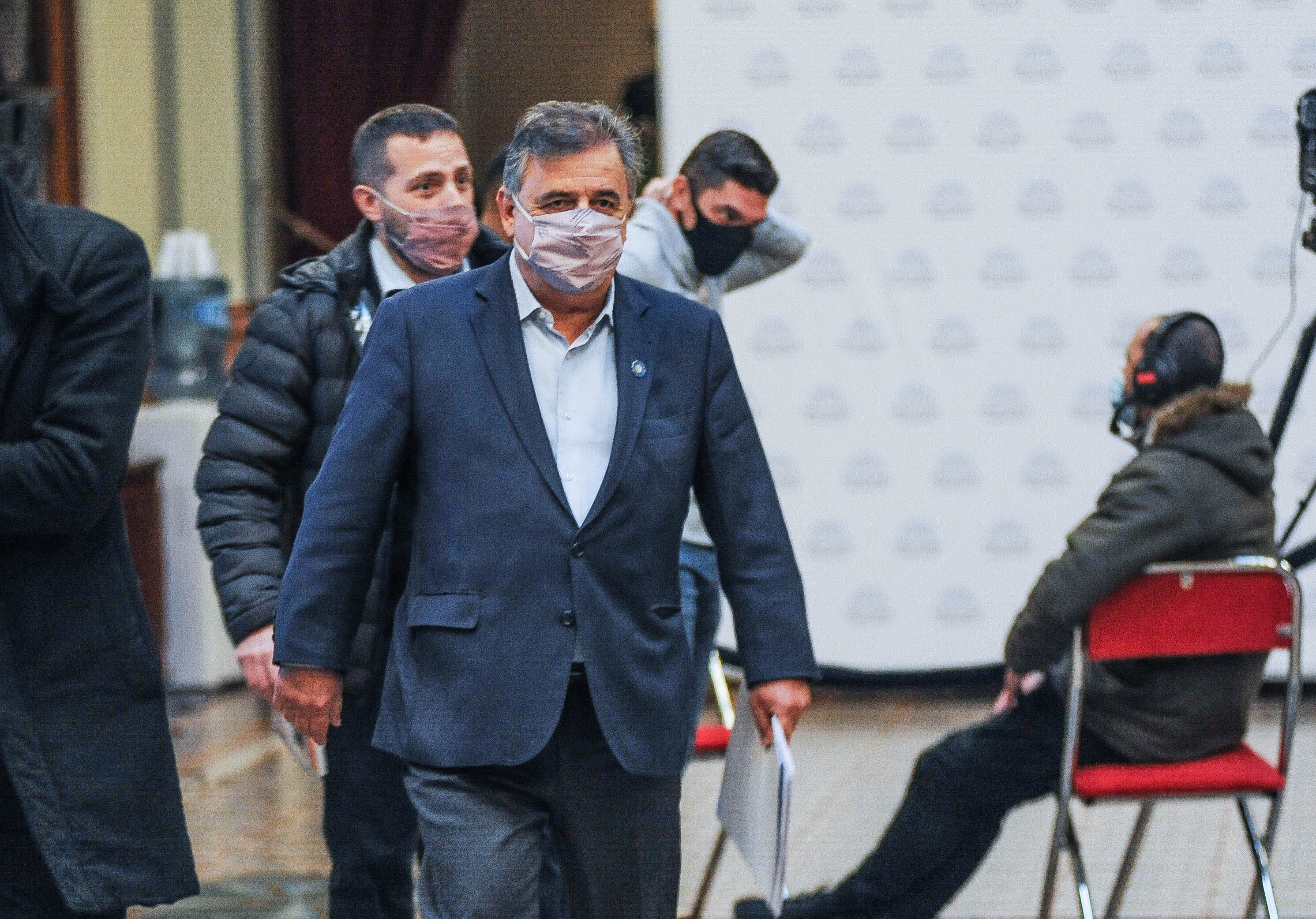 Mario Negri durante la sesión en la cámara de Diputados. Foto:  Federico Lopez Claro.