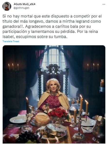 Tras la muerte de Carlitos Balá, Mirtha Legrand lidera la "carrera" por la personalidad más longeva