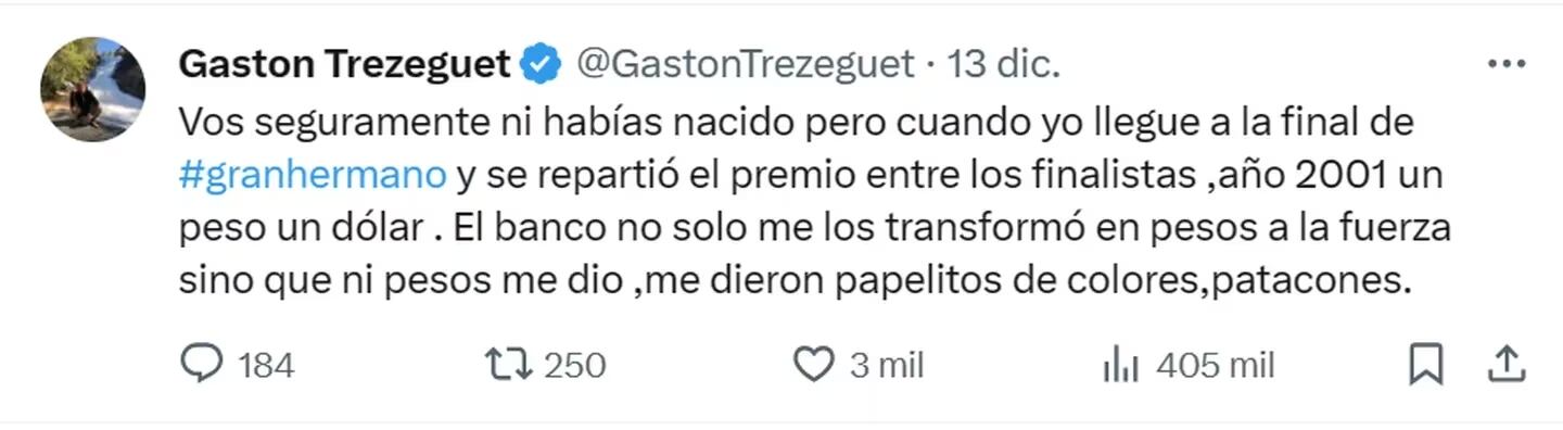 El panelista de GH recordó las viejas ediciones y destrozó a una campeona.