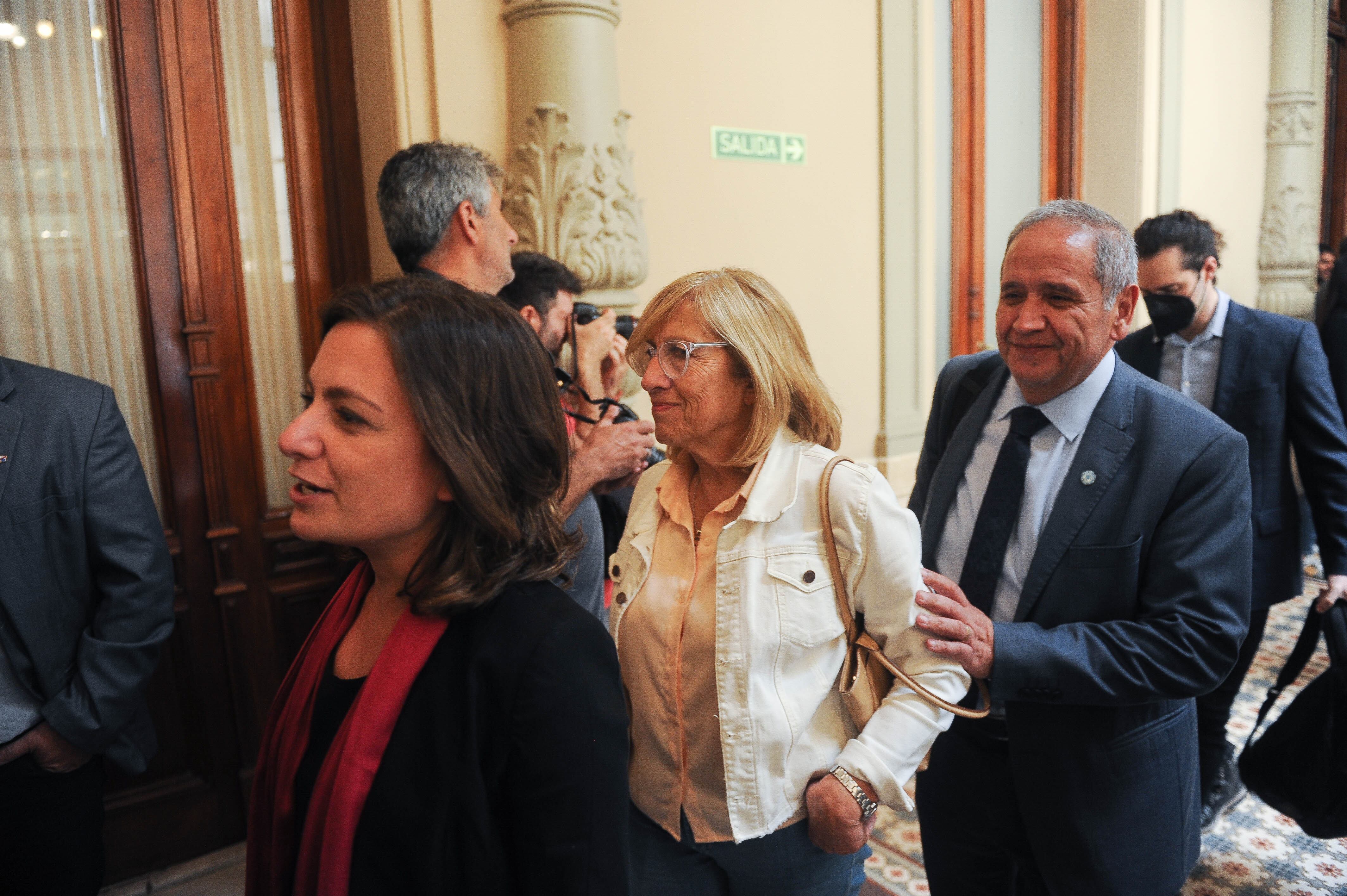 Vanesa Siley 
Palazzo sergio
María Rosa Martínez
ayer durante el presupuesto 2023
Foto Federico Lopez Claro