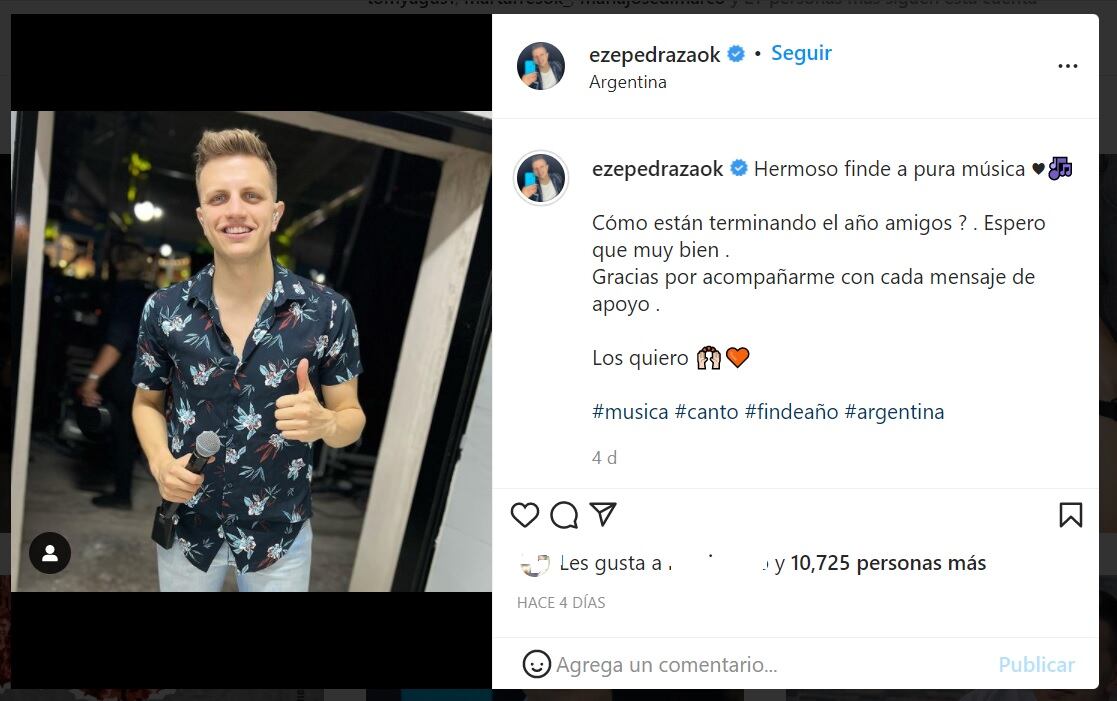 Eze Pedraza participó de varios show masivos.