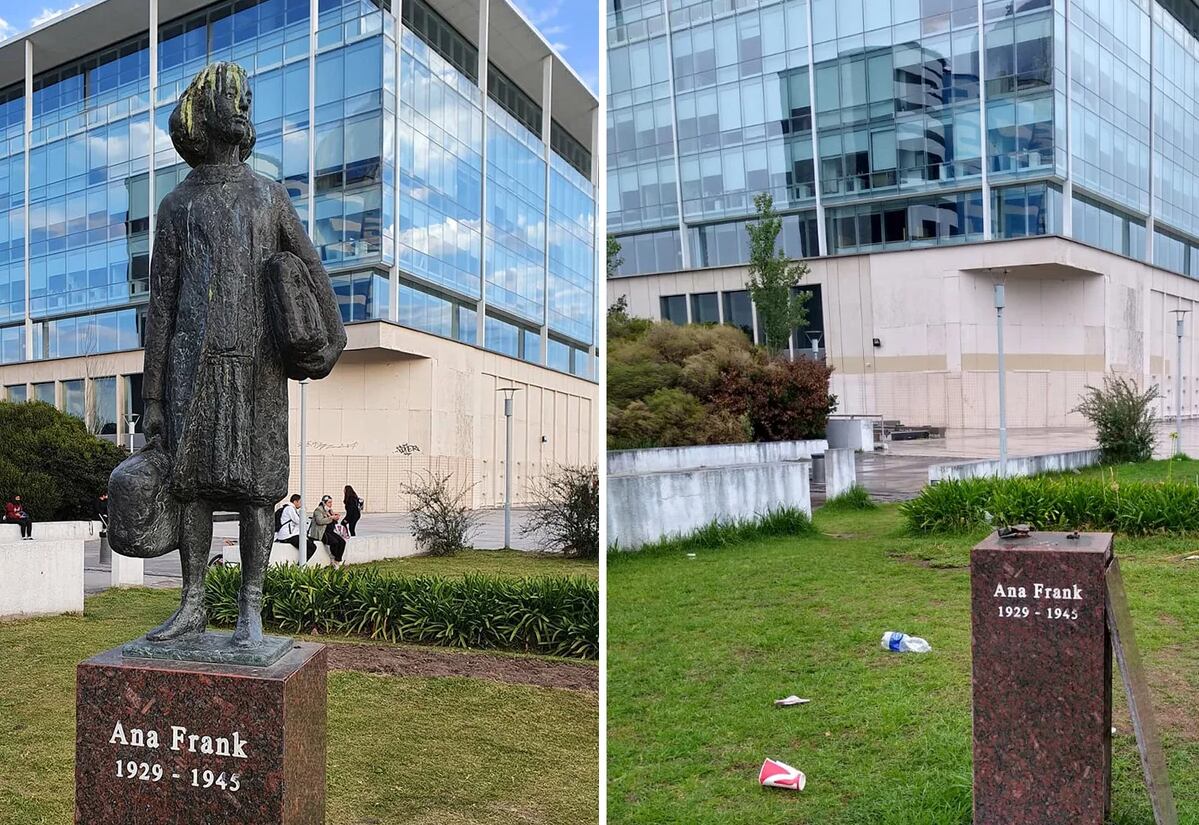 Este viernes desde la embajada de Países Bajos denunciaron que la estatua homenaje a Ana Frank fue robada.