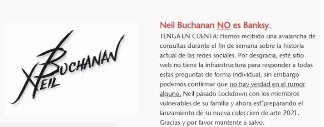 El comunicado de Neil Buchanan.