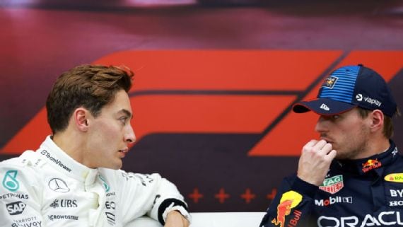 Max Verstappen vs. George Russell, cruces y amenazas