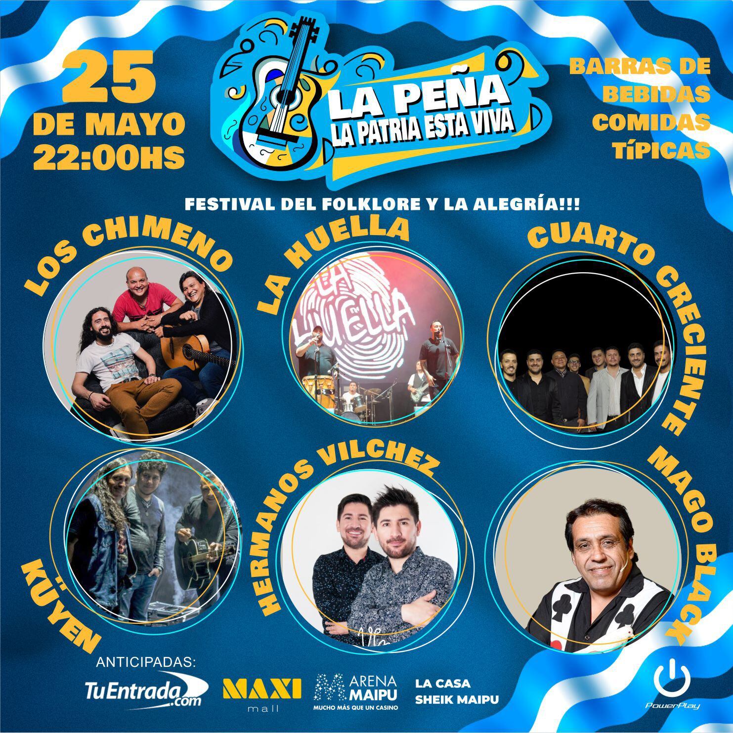 El Arena Maipú Stadium combina música, tradición y humor para celebrar el 25 de mayo.