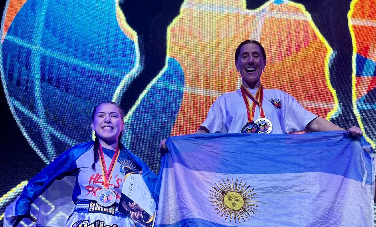 Victoria Fabrizi la mendocina fue campeona de kickboxing en el mundial en España. Foto: Gentileza.