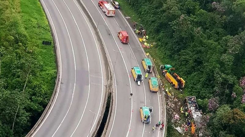 Vista aérea del accidente. Gentileza