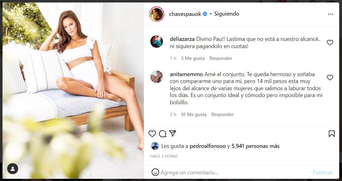 Criticaron a Paula Chaves por el precio de las bikinis.