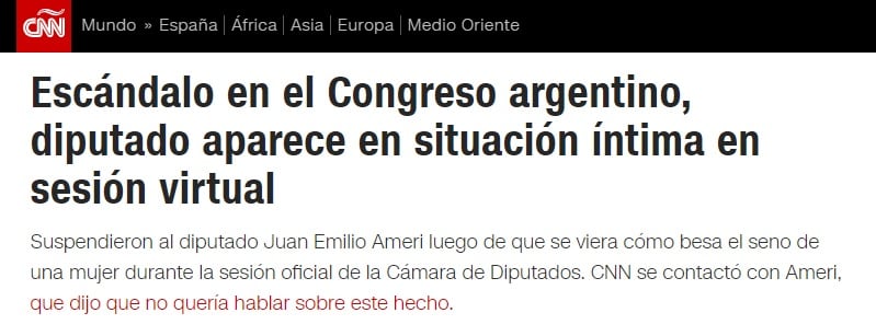 Así reflejaron los medios del mundo el escándalo de Ameri.