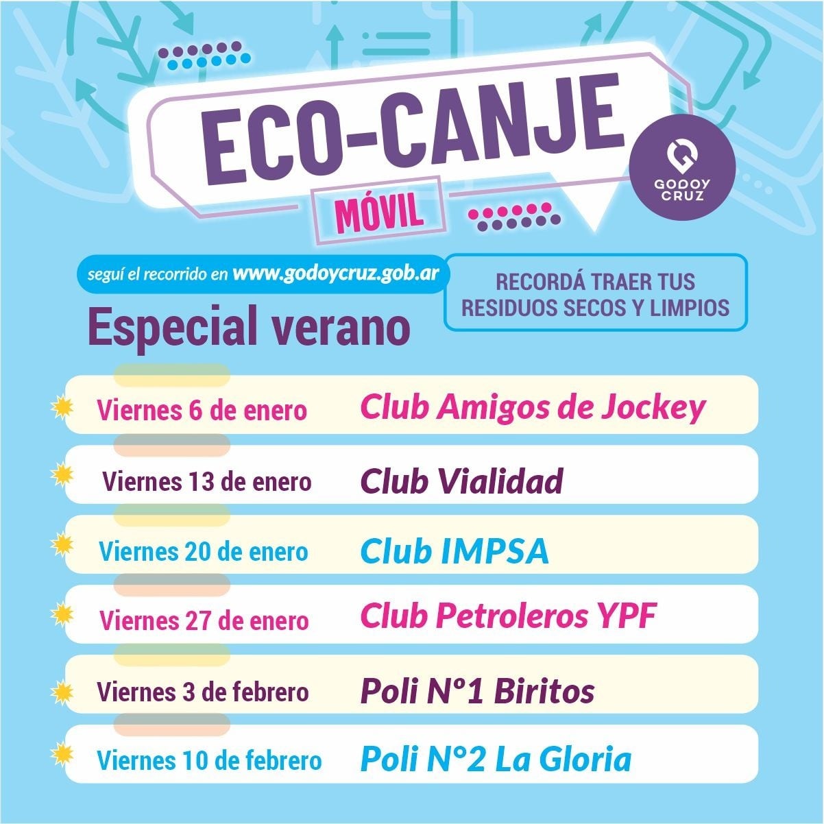 ECOcanje móvil: recorrido especial de verano.