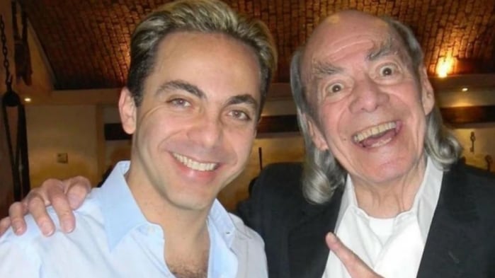 Cristian Castro y su papá.