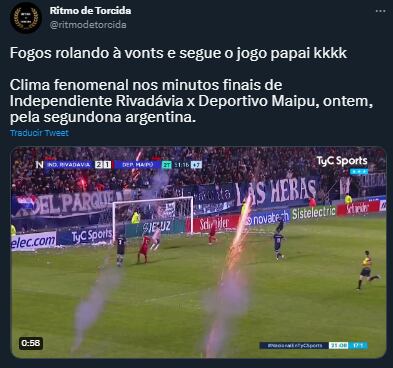 Los fuegos artificiales en el partido de Independiente que maravillaron al mundo