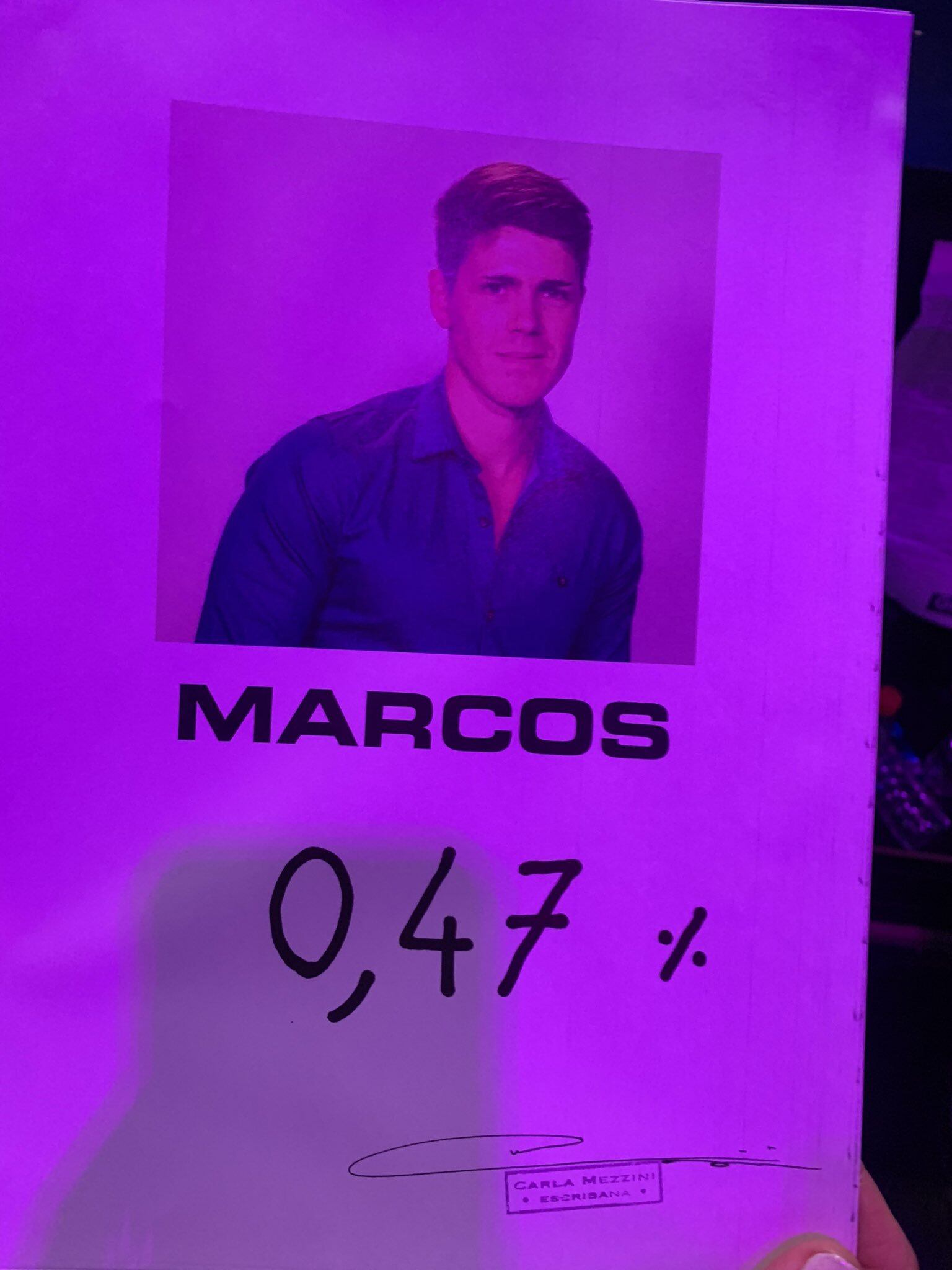 Marcos fue el primer participante salvado