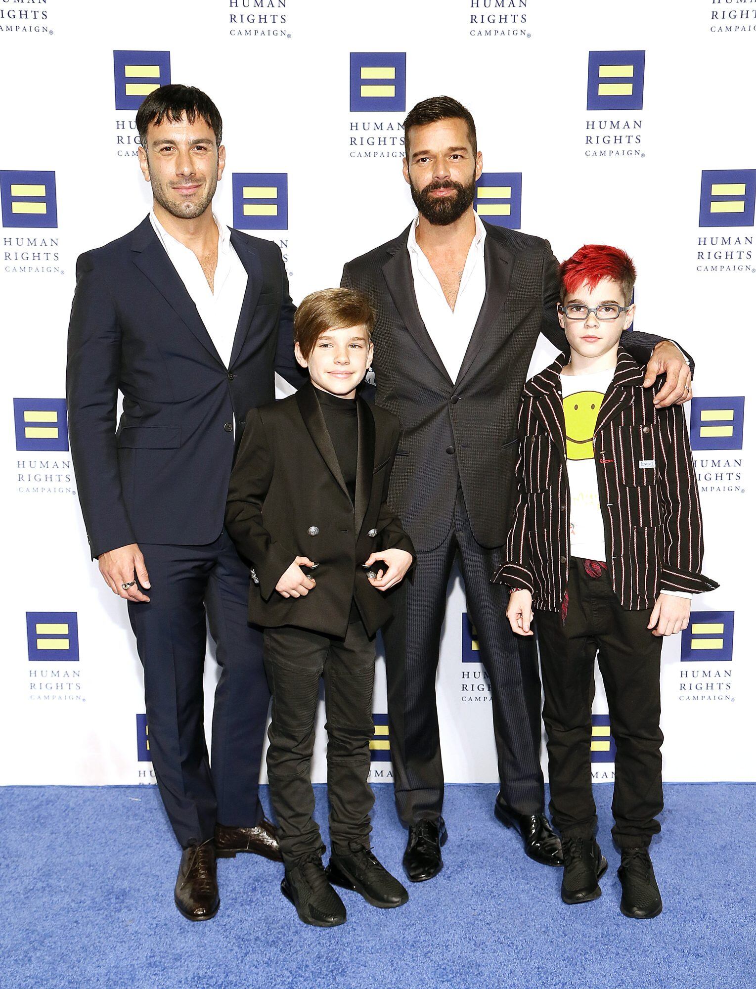 Ricky Martin y sus hijos