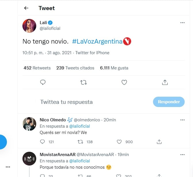 Lali Espósito le respondió tajante a Marcos Olaguibet.