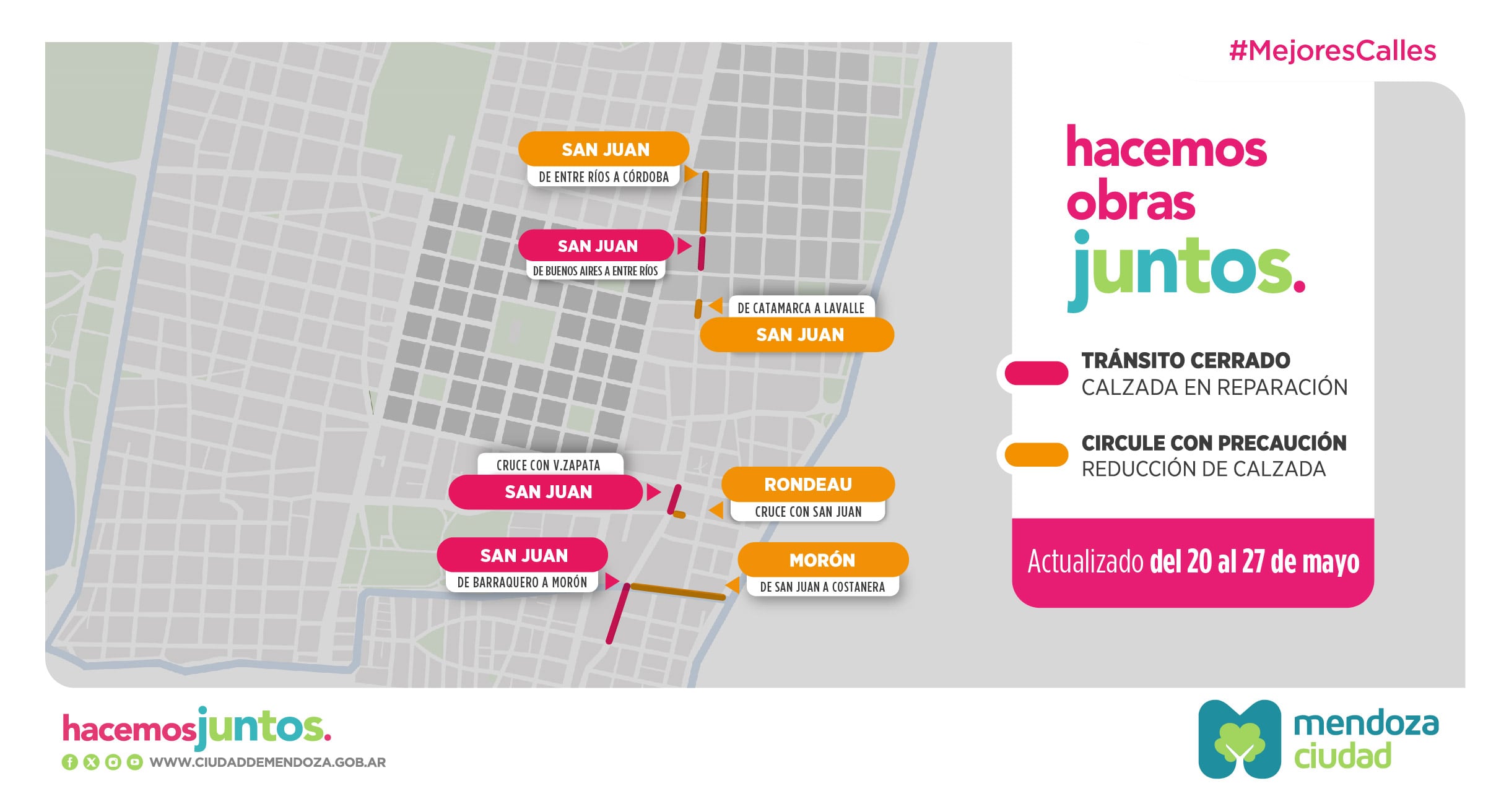 Siguen los trabajos en calzada en distintos puntos de la Ciudad.