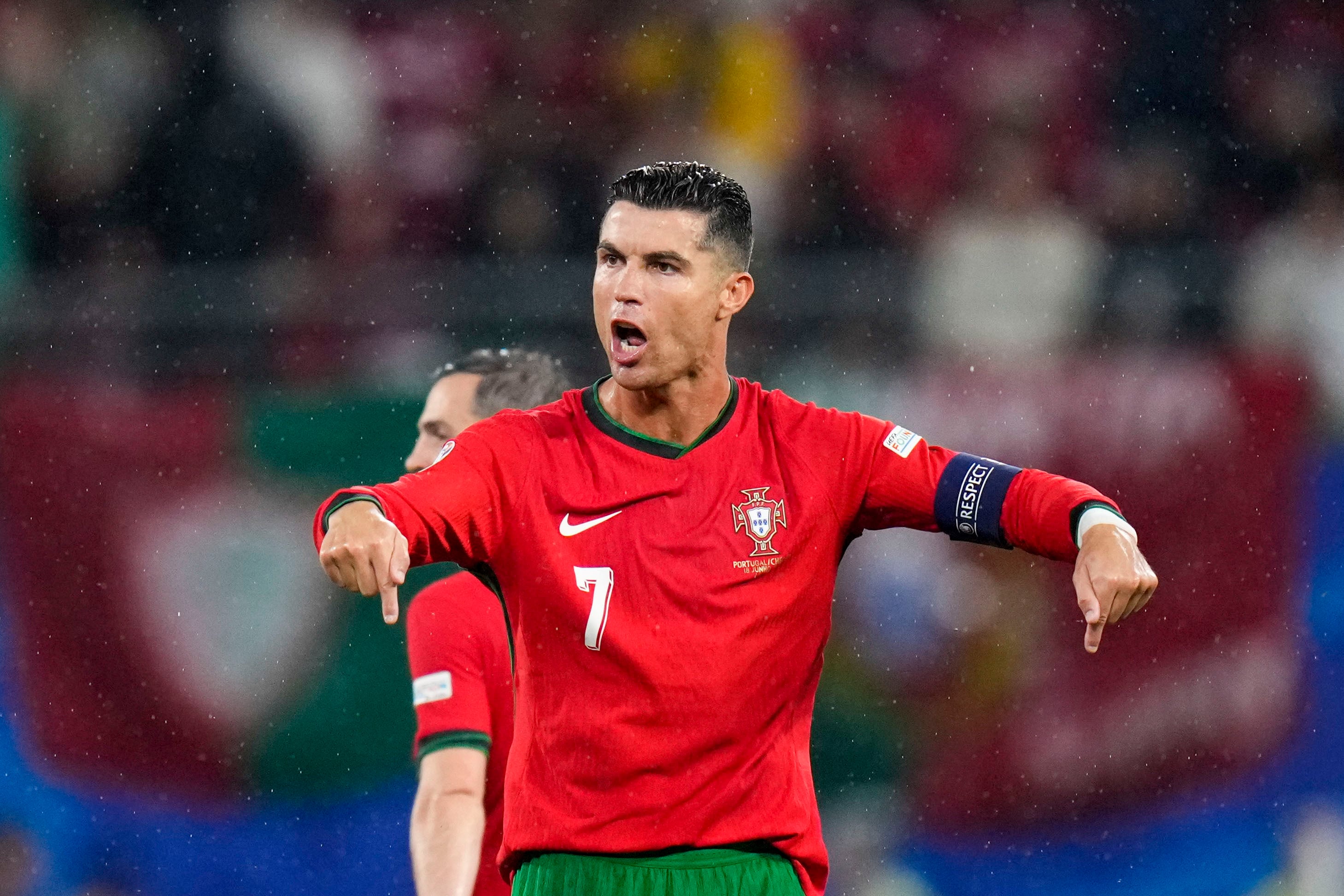 Cristiano Ronaldo, de Portugal (AP Foto/Petr Josek)