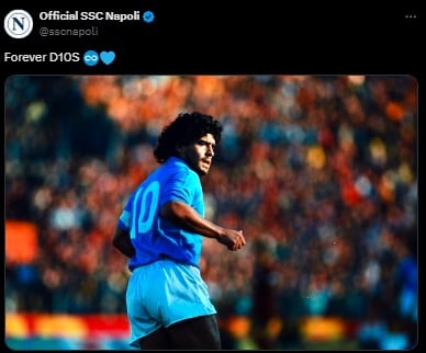 El homenaje de Napoli a Maradona