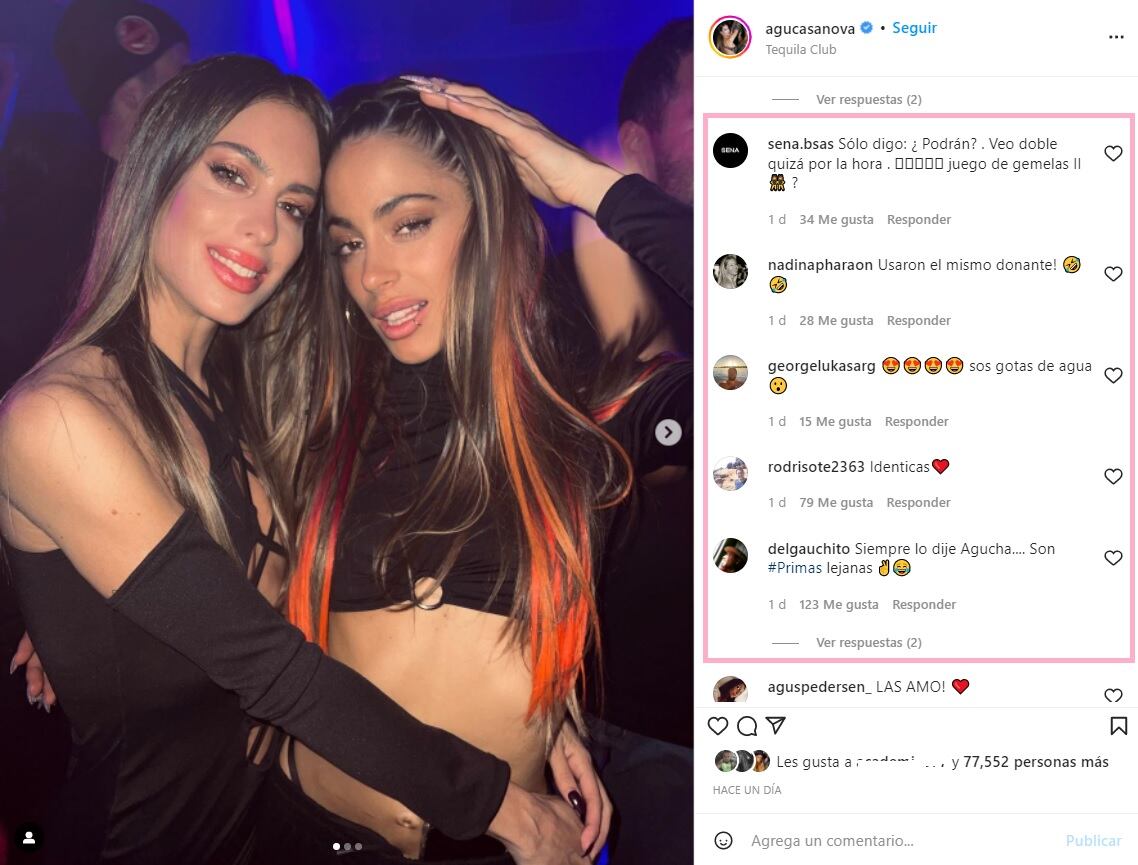 Las fotos de Tini Stoessel y Agustina Casanova en las que posaron juntas y parecen gemelas.