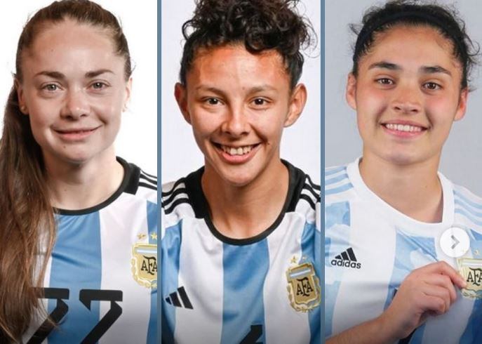 Banini, Cruz y Singarella, representantes de Mendoza en el Mundial 2023. / Los Andes