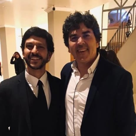 El director de la Orquesta Barroca de Mendoza junto al tenor Ricardo Mirabelli