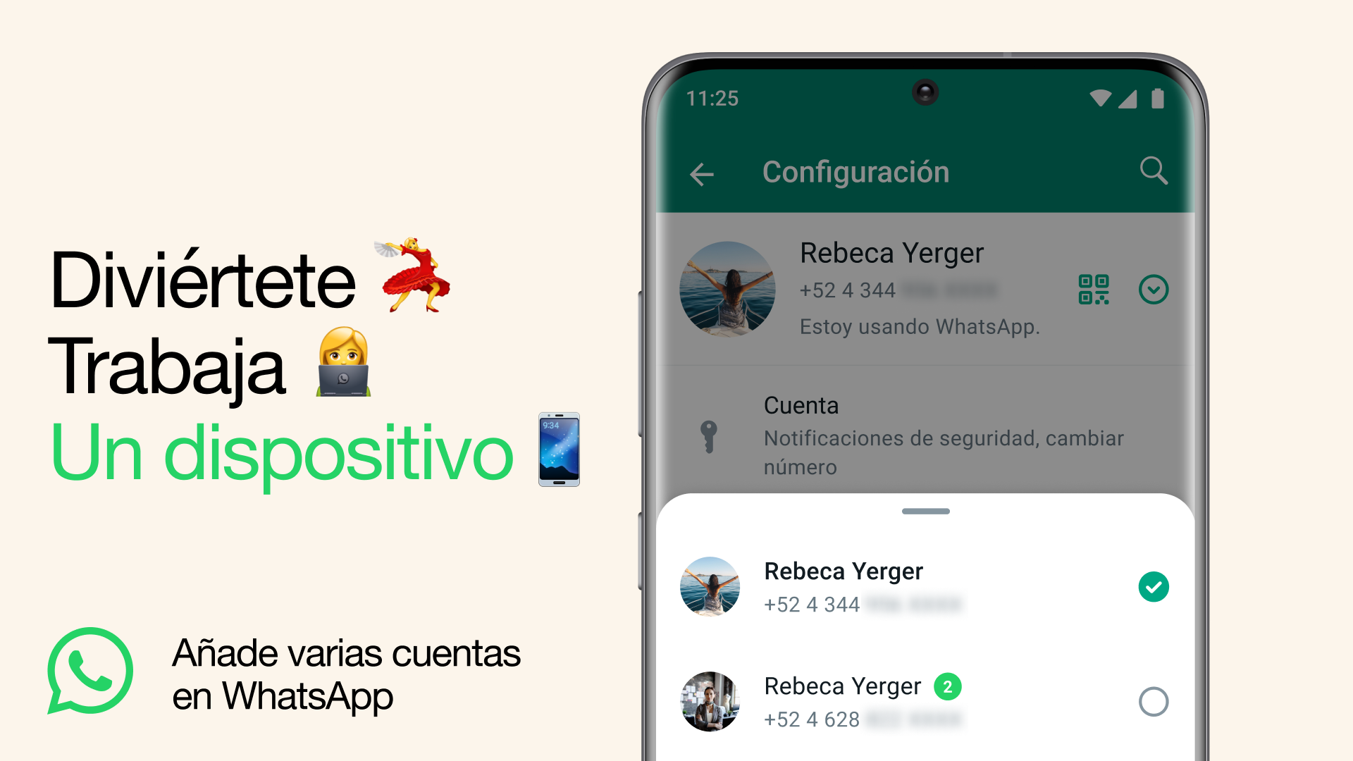 WhatsApp ya permite utilizar dos cuentas en un solo dispositivo