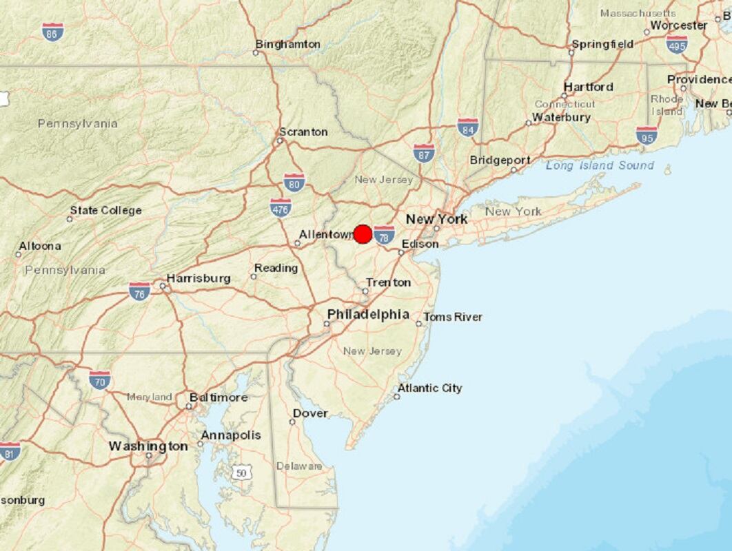 Epicentro del sismo que se sintió en Nueva York (Gentileza)