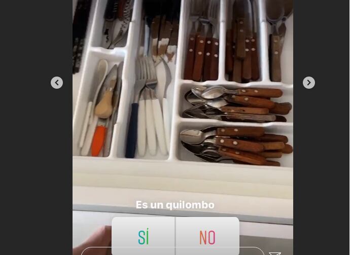 Marzol consultó en una stories Instagram.