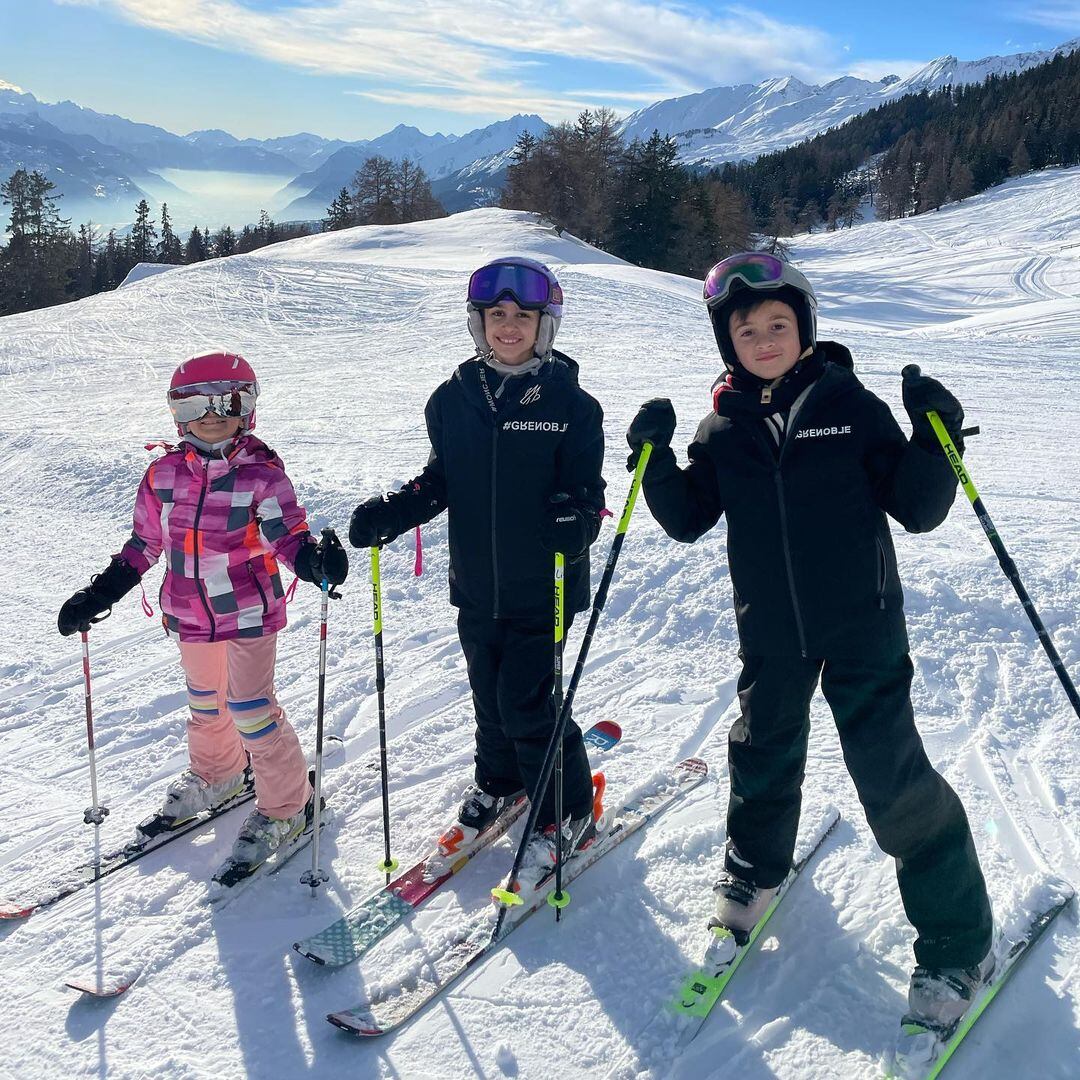 Los Messi disfrutaron de la nieve en Suiza