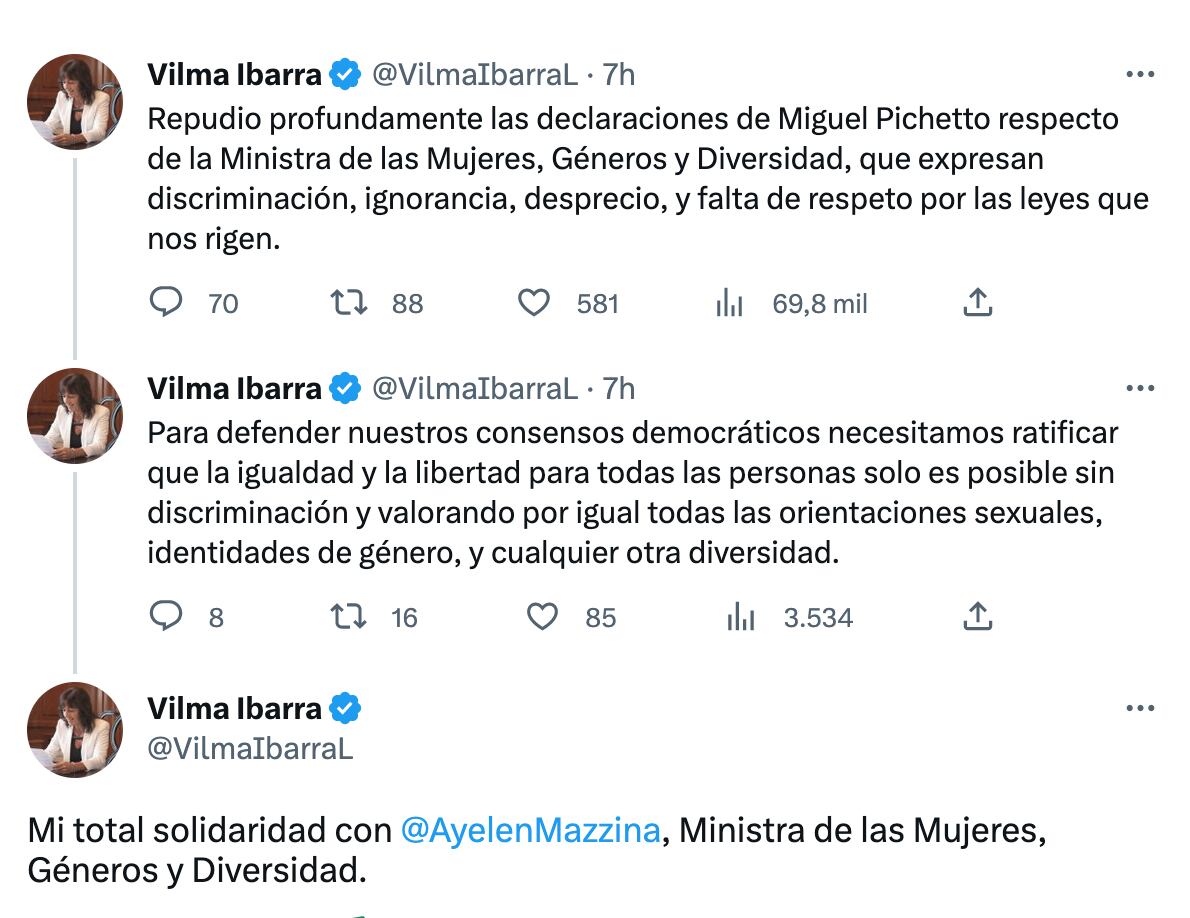 Vilma Ibarra repudió las polémicas declaraciones del dirigente Miguel Ángel Pichetto contra la ministra de Mujeres, Genero y Diversidad. Foto: