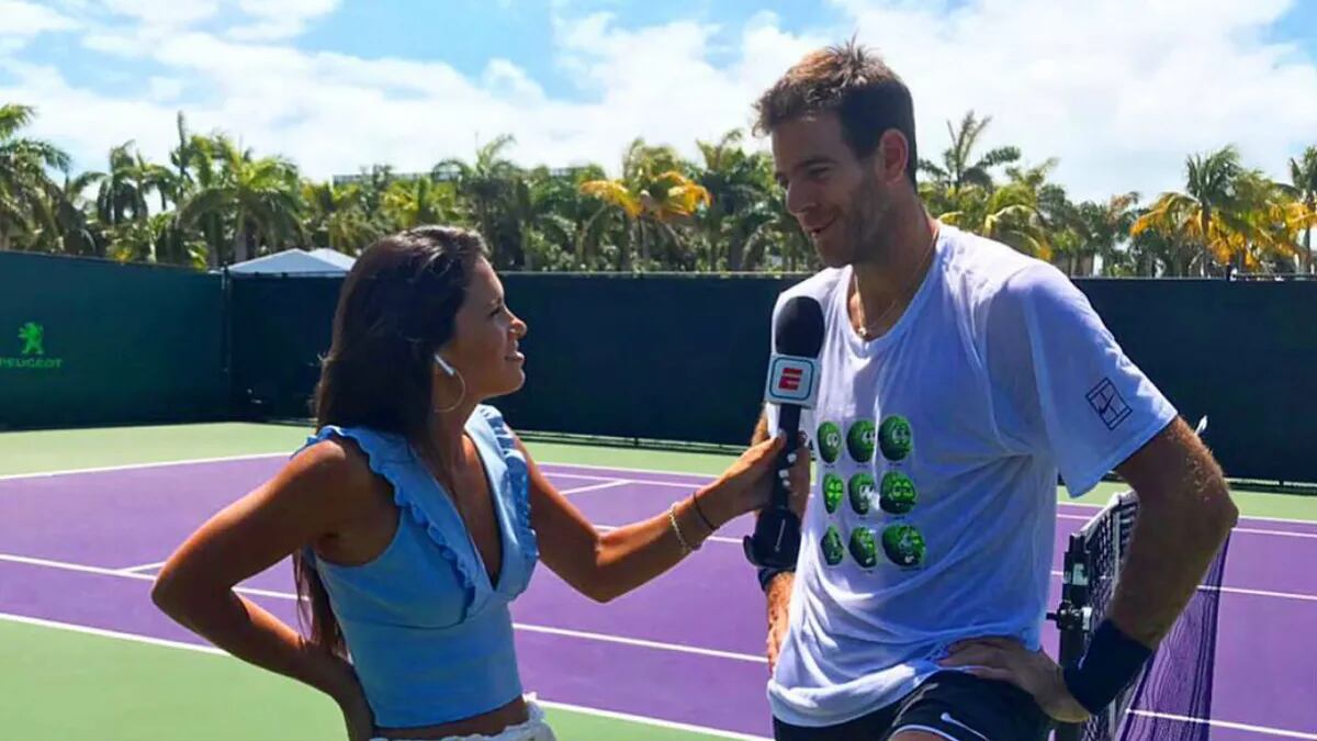 Agostina Larocca, periodista de ESPN, fue vinculada con Del Potro en 2018