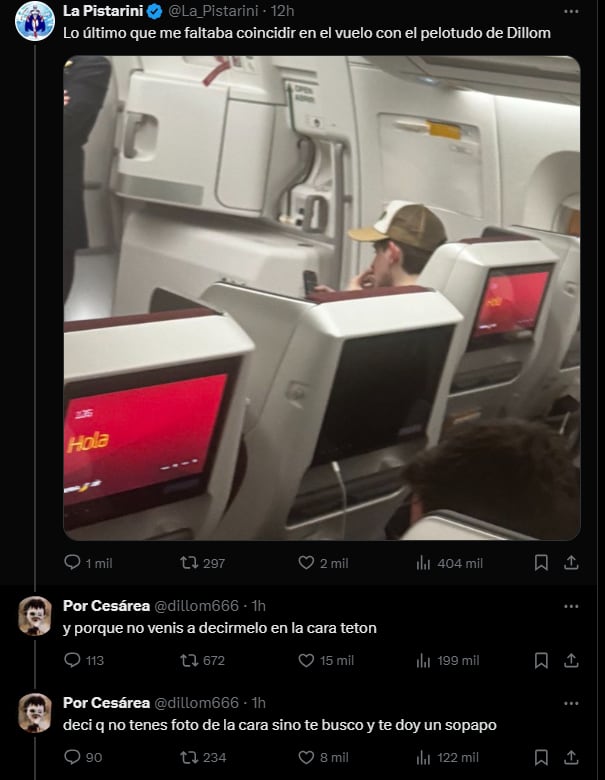 El rapero increpó a un tuitero dentro de un avión.