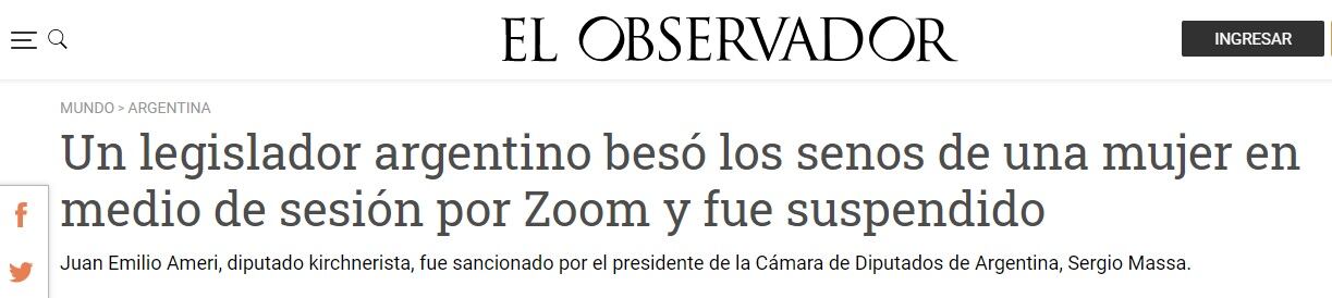 Así reflejaron los medios del mundo el escándalo de Ameri.