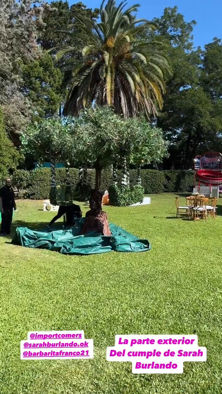 El cumpleaños de 2 años de Sarah Burlando en el Palacio Sans Souci. Gentileza Instagram.