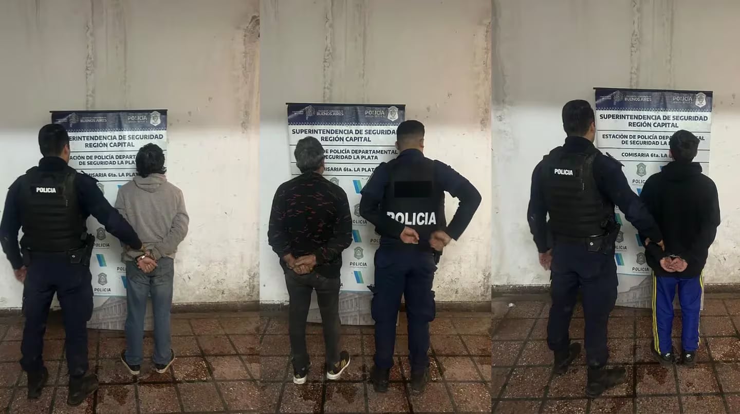 Los detenidos por el crimen del bebé de dos meses en La Plata. Gentileza: TN.