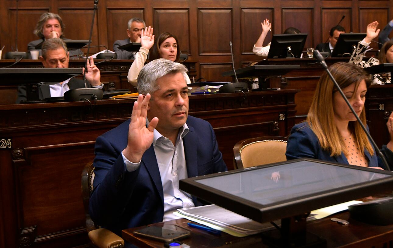 El diputado Germán Gómez seguirá al frente del bloque peronista.
Foto: Orlando Pelichotti 