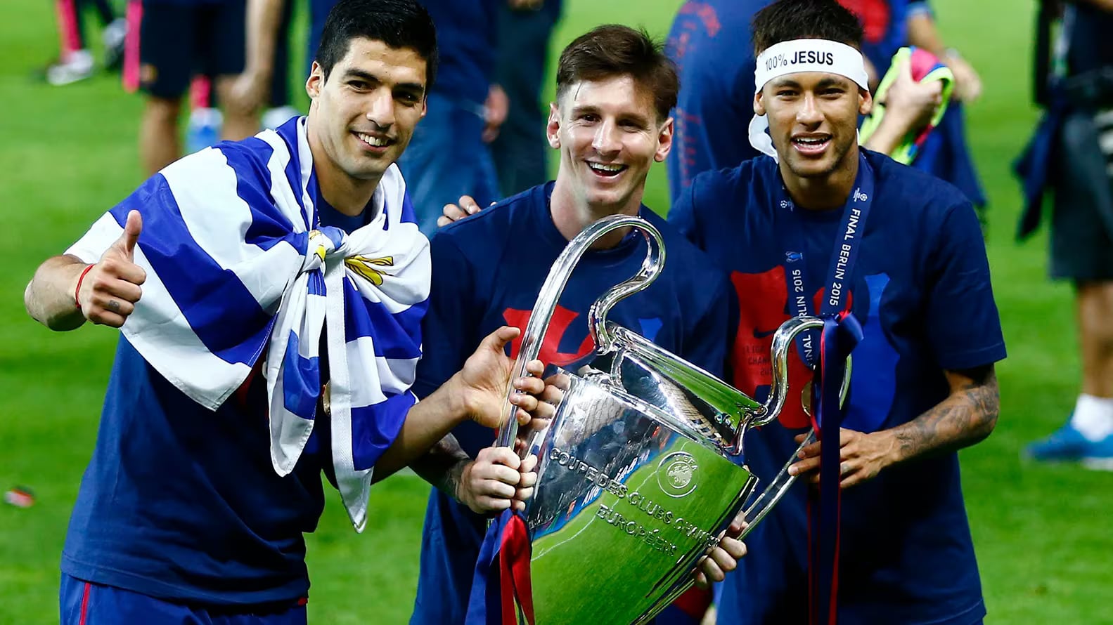 Messi, suárez y Neymar ganaron la Champions en 2015, con el FC Barcelona.