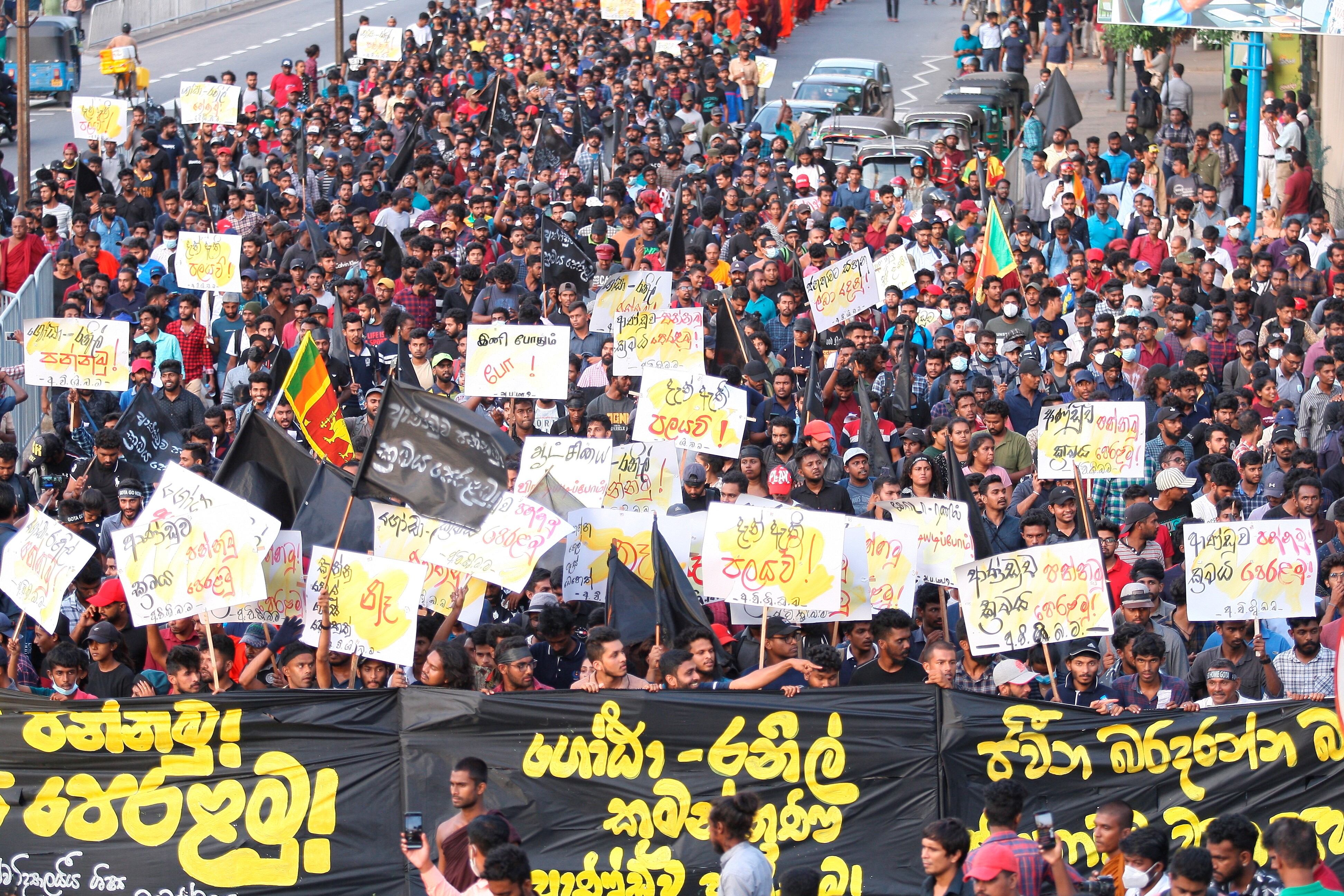 Protestas en Sri Lanka