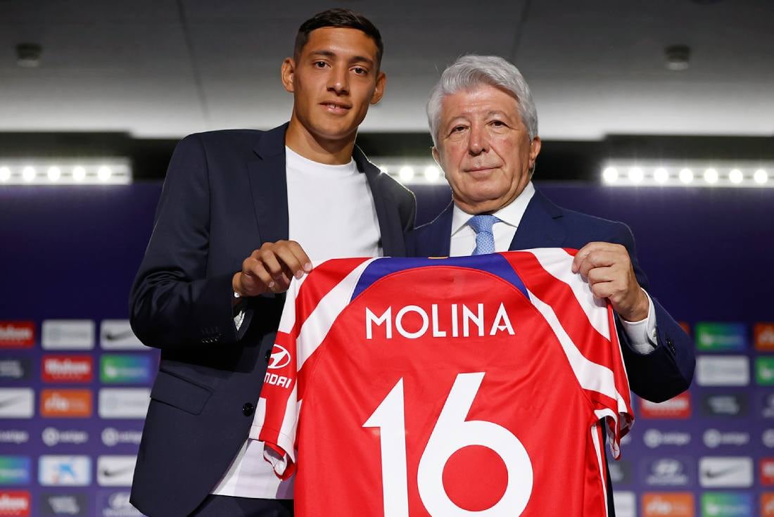 Molina vestirá la camiseta 16 en el Colchonero (Atlético Madrid)