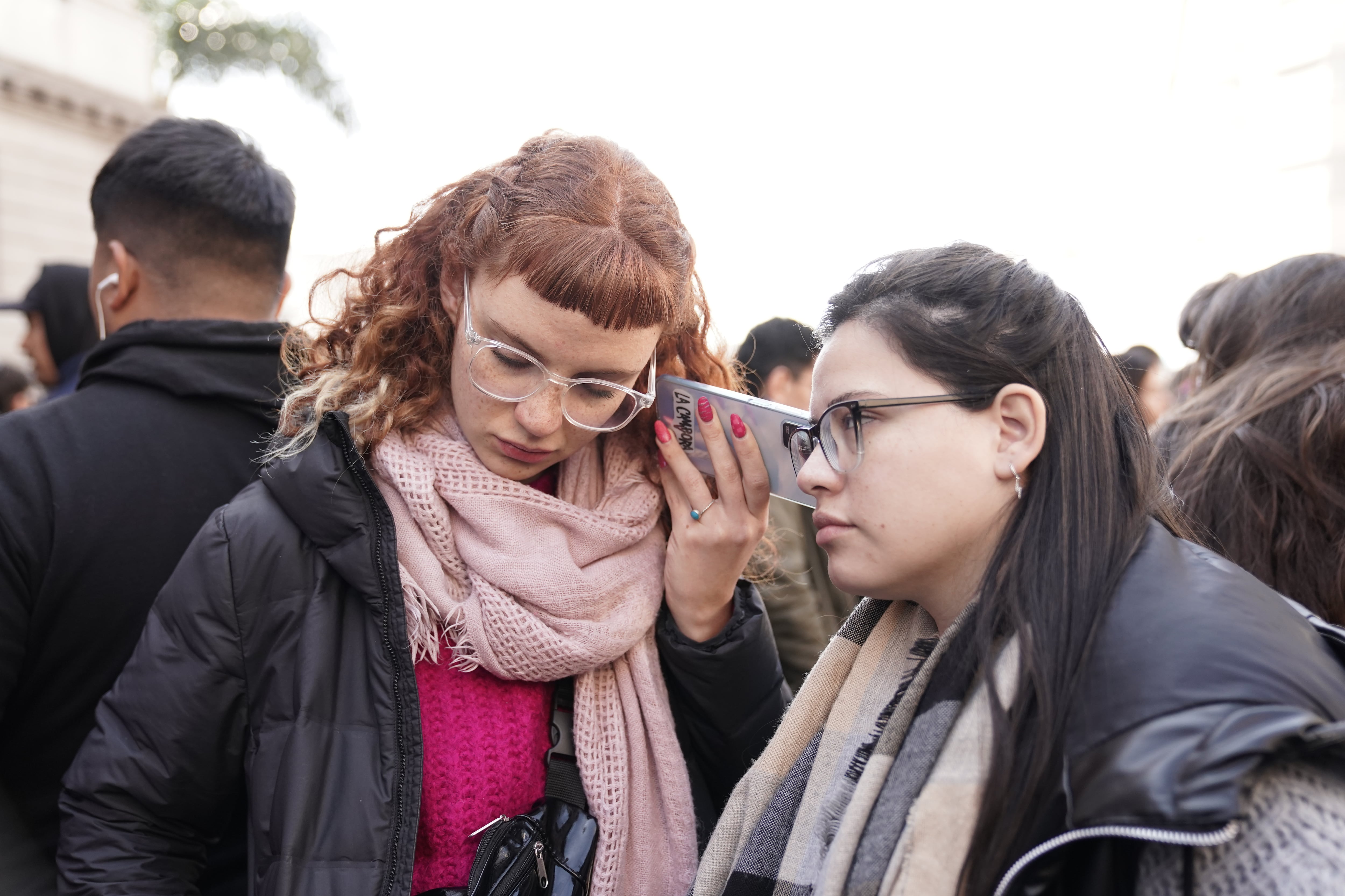 Cristina Fernández de Kirchner desde el balcón del Congreso. / Foto: Clarín