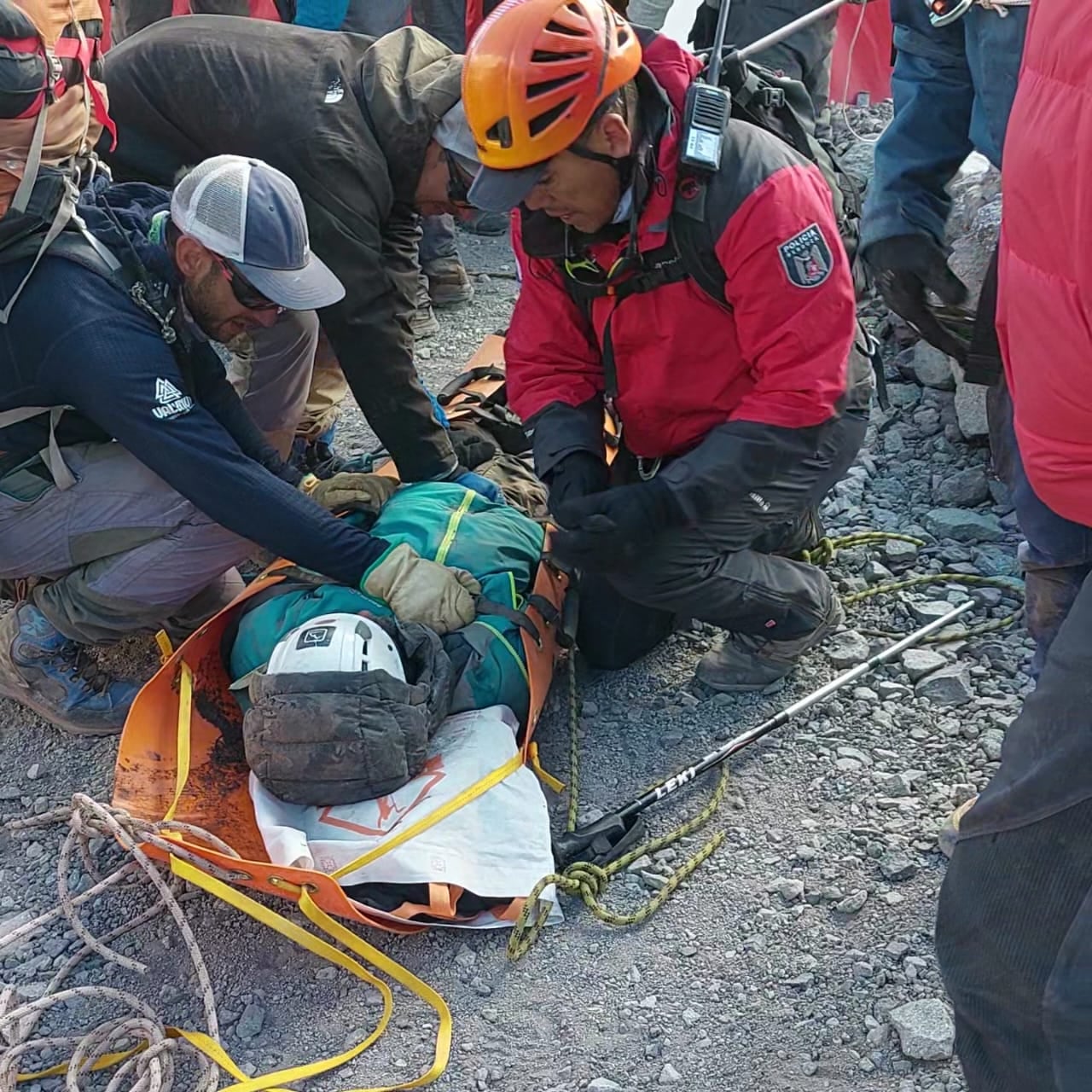 Un andinista fue rescatado en Parque Provincial Aconcagua. Foto: Prensa Seguridad