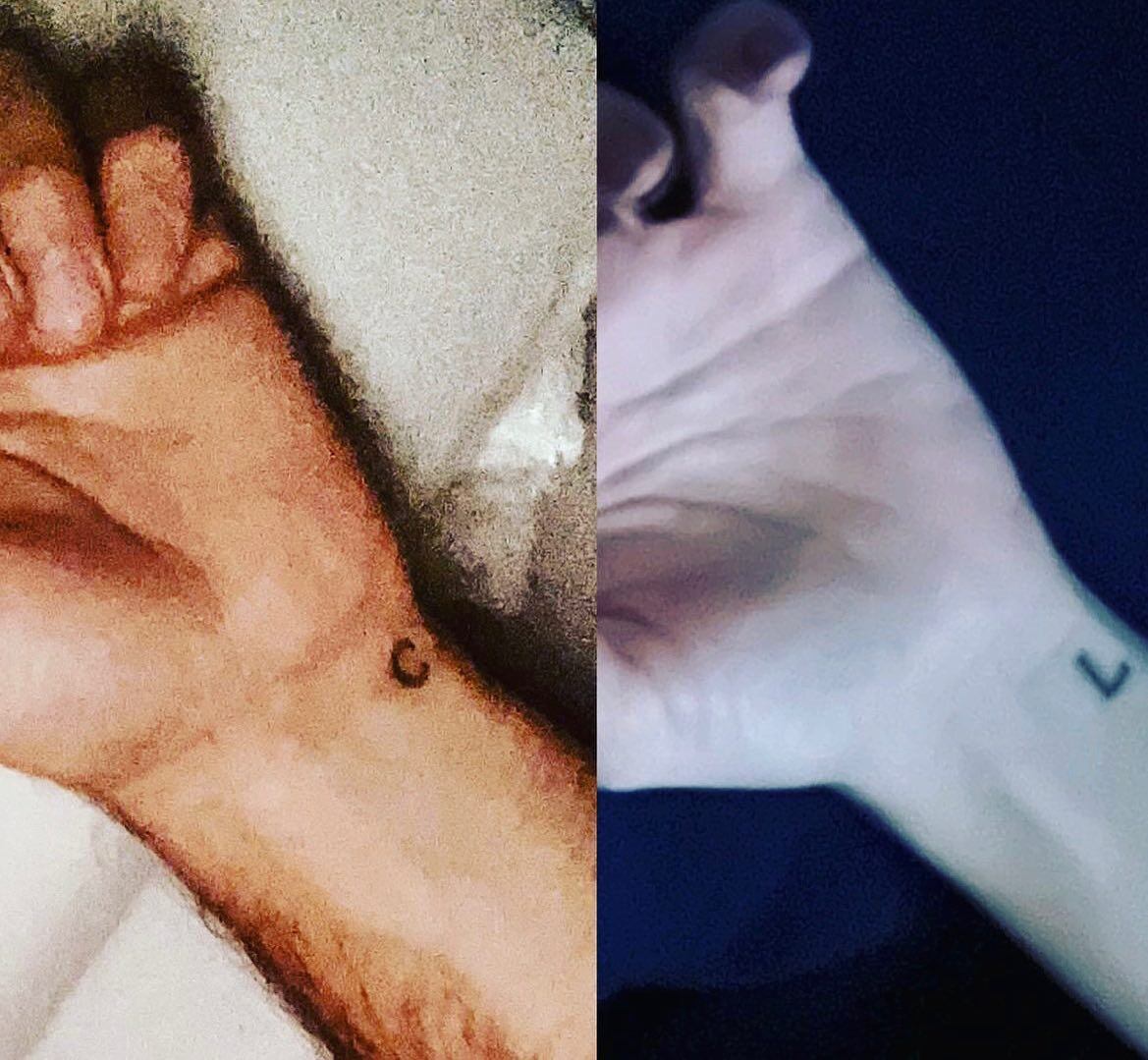 Cristina Pérez y Luis Petri se tatuaron sus iniciales.