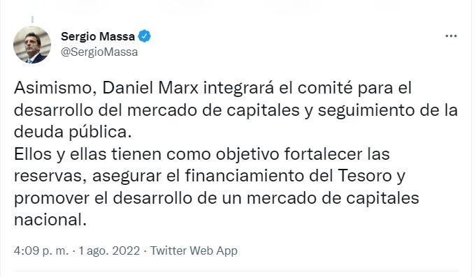 Twitter Sergio Massa