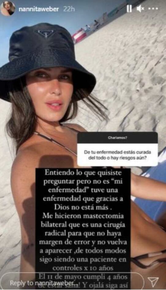 Natalie Weber y las fotos donde muestra con orgullo la cicatriz de su mastectomía