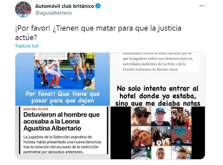 La publicación de Albertario sobre nuevo acoso.