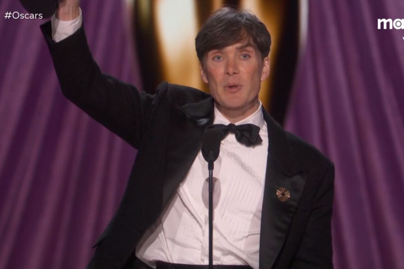 Cillian Murphy ganó el oscar a Mejor actor por su papel en "Oppenheimer" (Captura de pantalla)