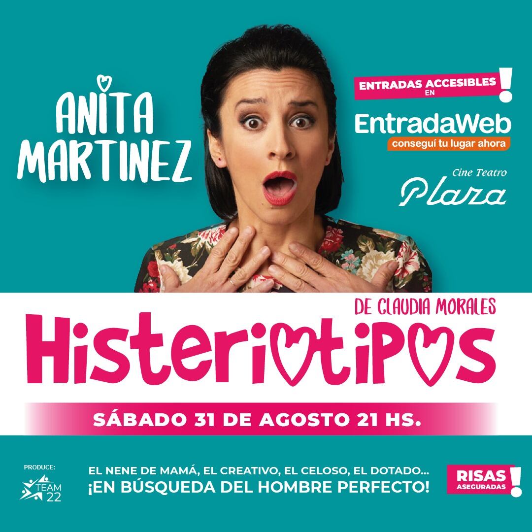 La actriz Anita Martínez presenta su show "Histeriotipos".