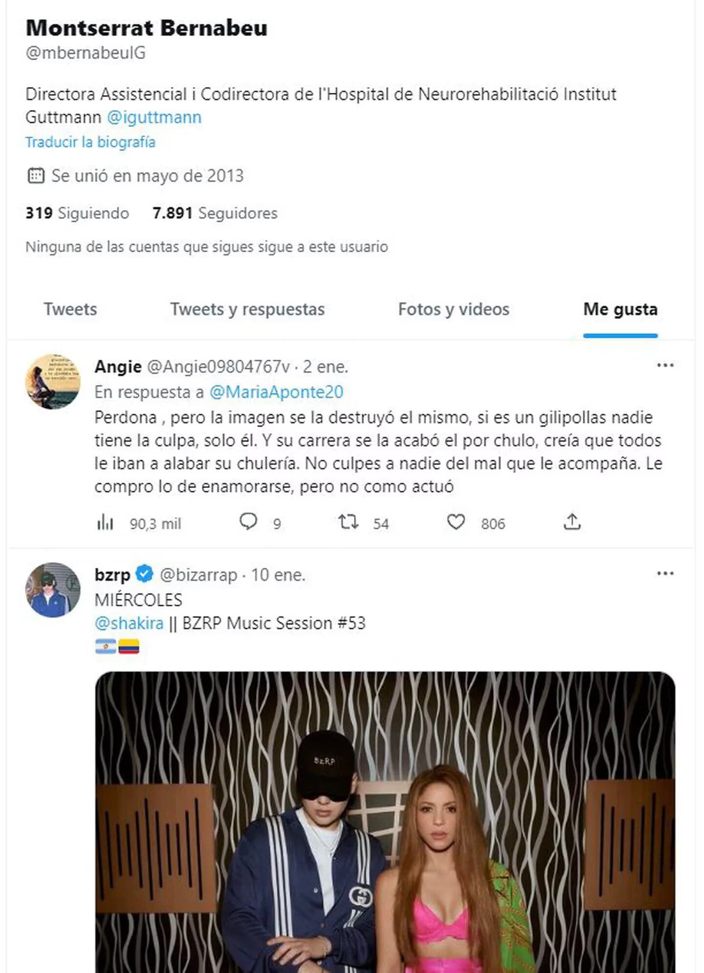 Montserrat Bernabeú en Twitter.