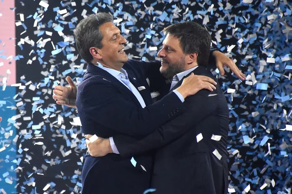 Massa junto a Santoro. (Infobae)