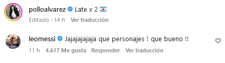 Pollo Álvarez y el comentario de Lionel Messi